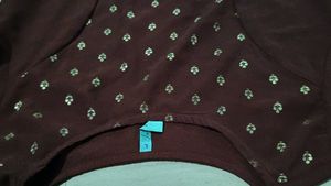 COFFEE BROWN CROP TOP KURTI AND PANT SET...