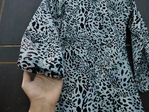 Chic Leopard Print Kurta Set (coordset)