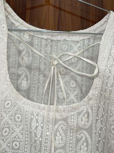 White Chikankari kurta