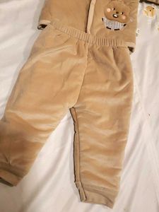 Cute Baby Velour Tracksuit Set