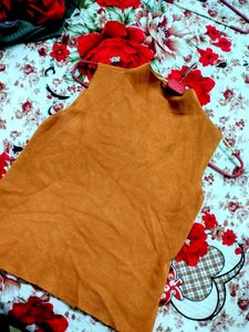 Solid Orange Sleeveless top