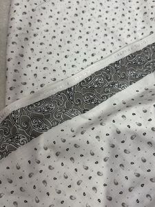 Elegant White material with Paisley Print