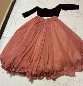 Beautiful Peach Lehenga choli