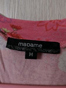 Pink Floral V-Neck Top