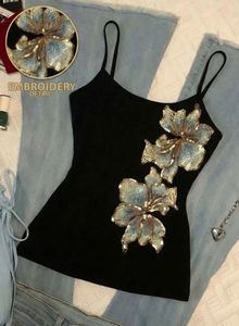 Embroidered Cami Top