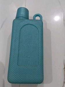 Vintage Teal Plastic Water Bottle with Handle