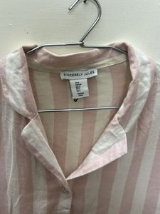 Striped Pink Night Suit