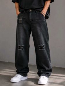 shein baggy jeans black