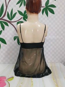 (1439)Black Babydoll Lingerie Top