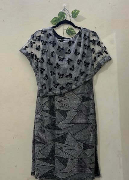 Dresses | Grey Butterfly Cape Overlay Mini Dress | Party Wea