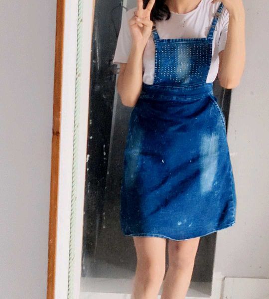Denim Dresses Darleen Denim Pinny Women Dresses Denim Pinafore Dress Dangri Freeup
