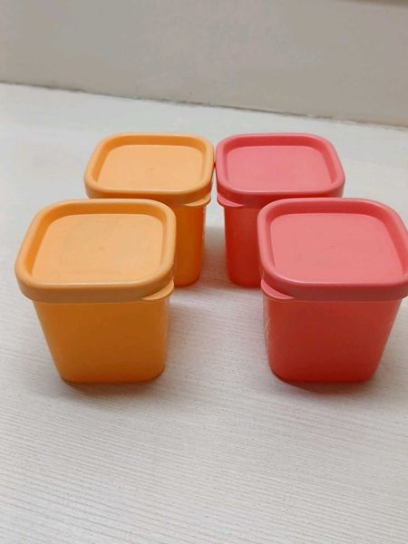 Tupperware Mini Tupperware Small Square Tupperware Mini Freezer Mates Small Food Storage Containers Organizers 150 Ml
