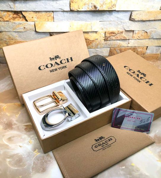 Women > Belts | Coach Double Buckle Belt First Copy | Freeup display picture 3