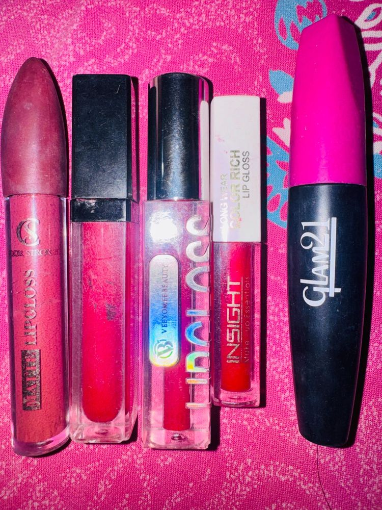 5 Assorted Lip Gloss &amp; Mascara Set