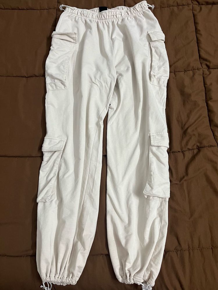 White Cargo Pants - Cava Athleisure