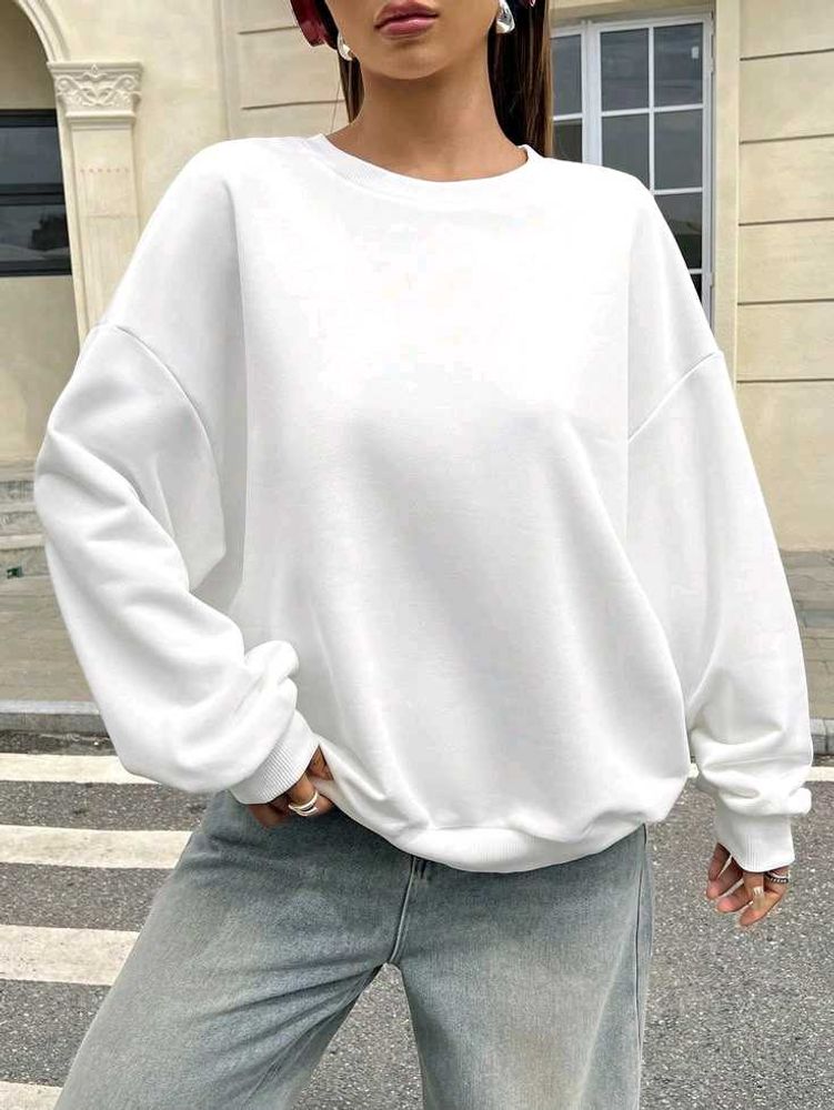 Oversized White Sweatshirt