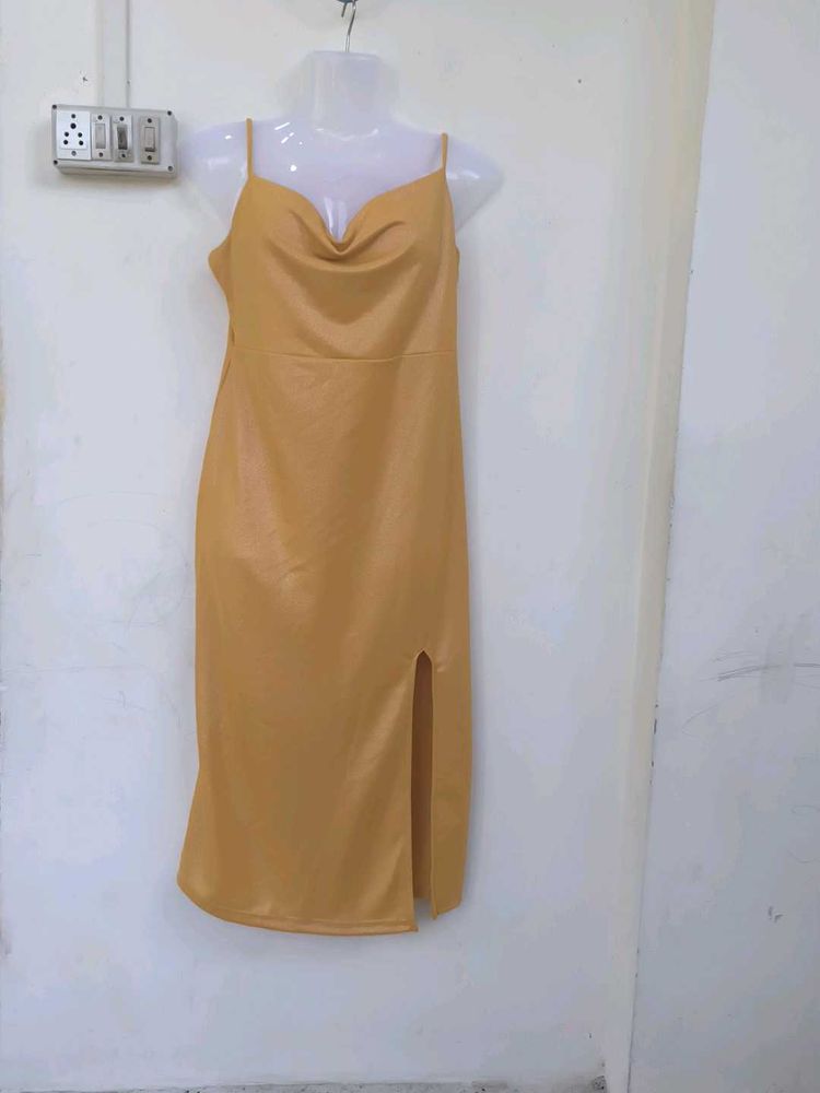 Chic Yellow Bodycon Dress