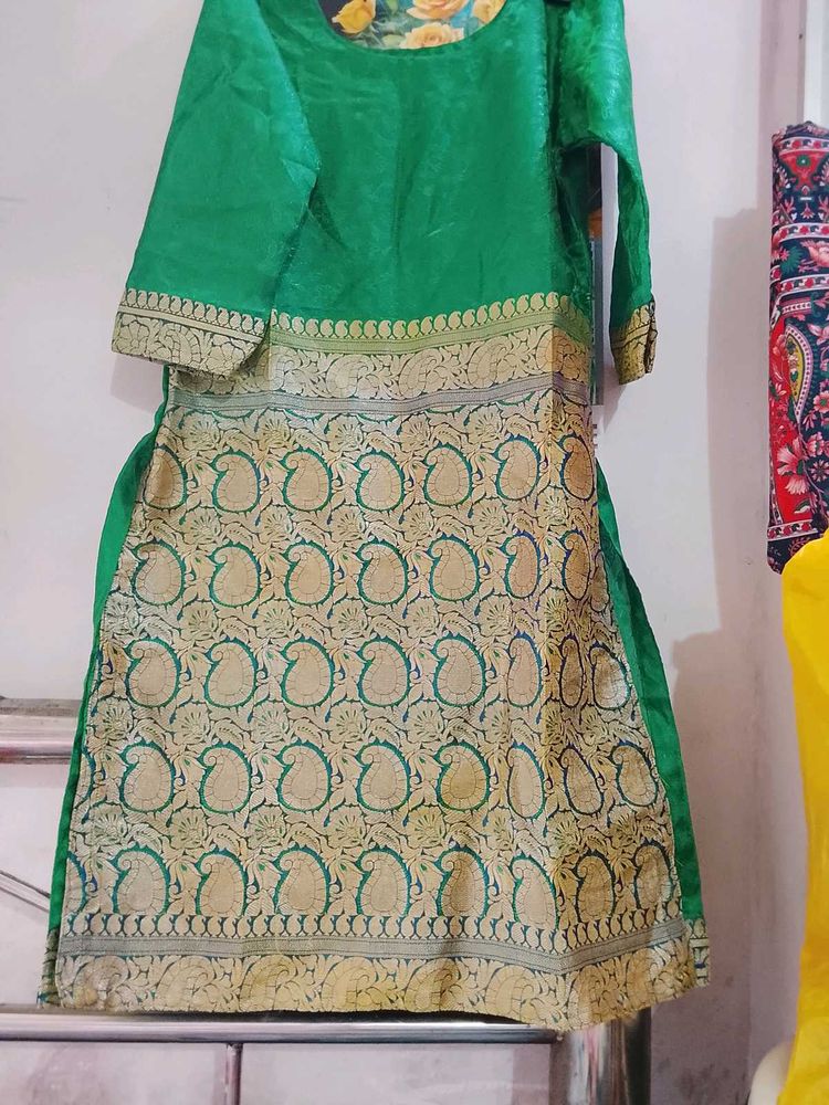 Elegant Green Silk Kurta