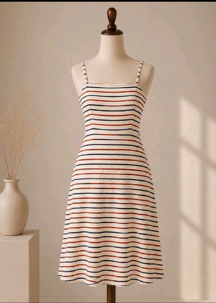 Striped Spaghetti Strap Dress
