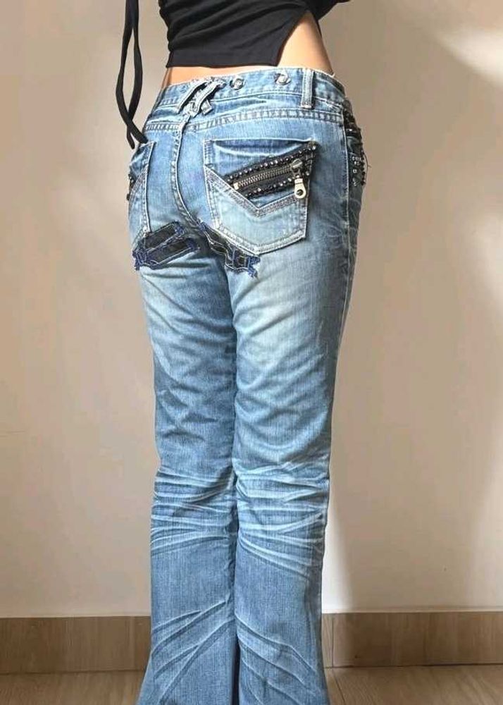 y2k low rise bootcut jeans