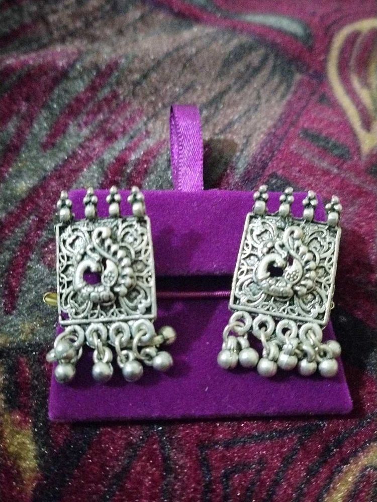 Antique Peacock Jhumka Earrings