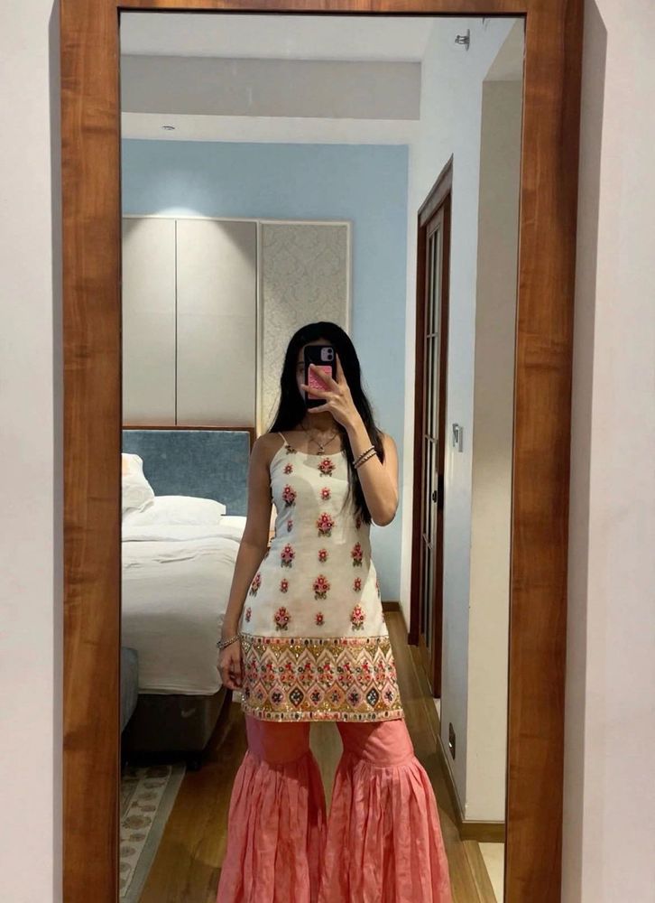Elegant Ethnic Kurta Set with Sharara