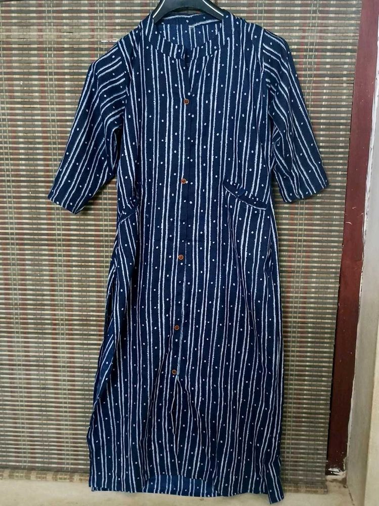 Blue Striped Kurta