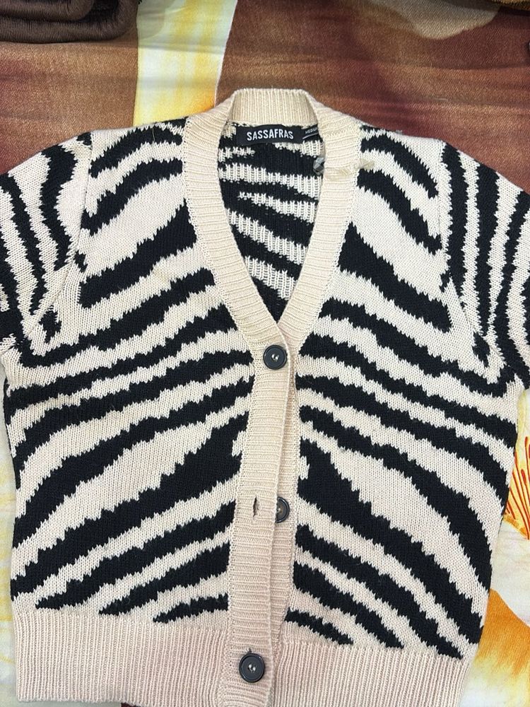 Zebra Print Cardigan