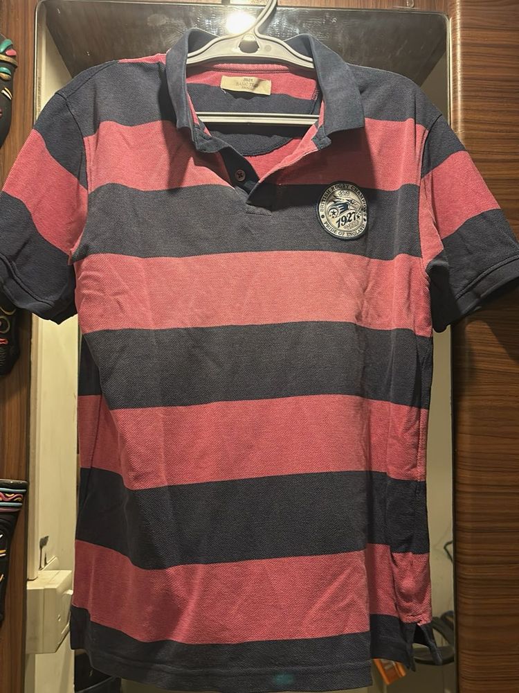y2k Hollister Style Striped Polo Shirt