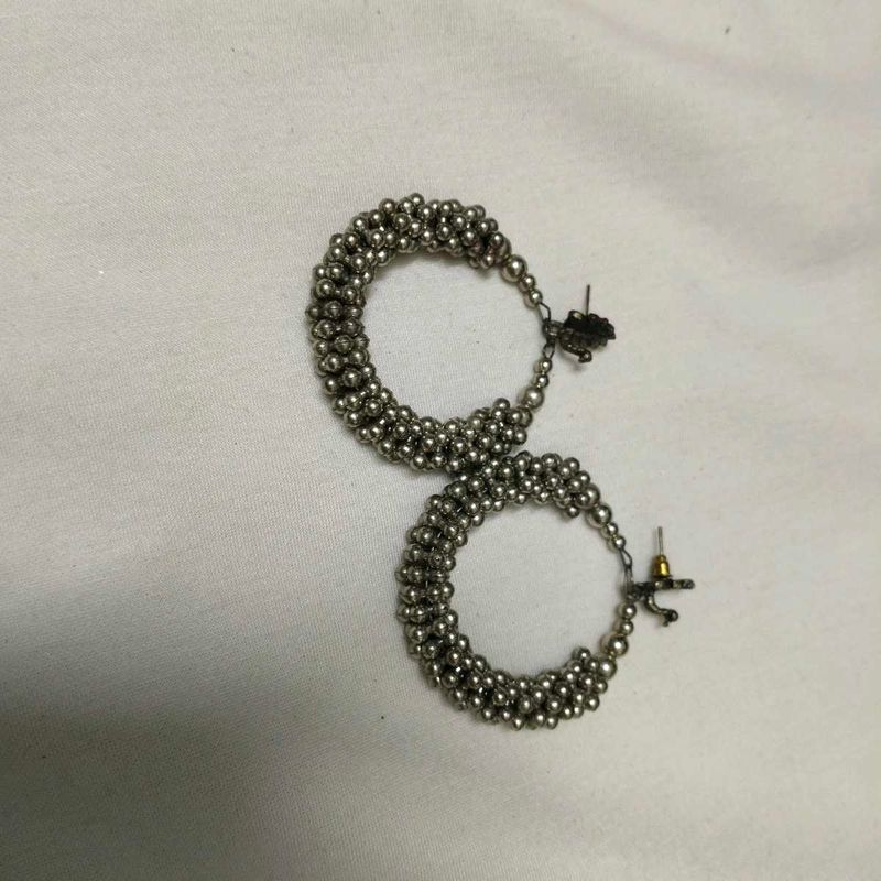 Chic Beaded Hoop Earrings