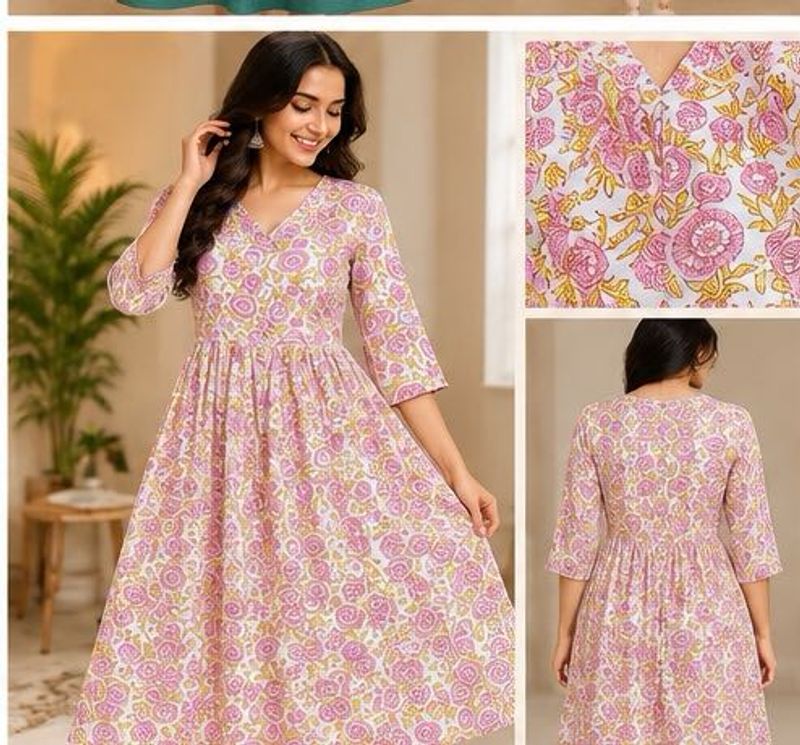 Women's Floral Print Kurta