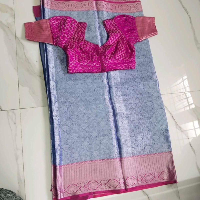 Elegant Saree with stiched Blouse