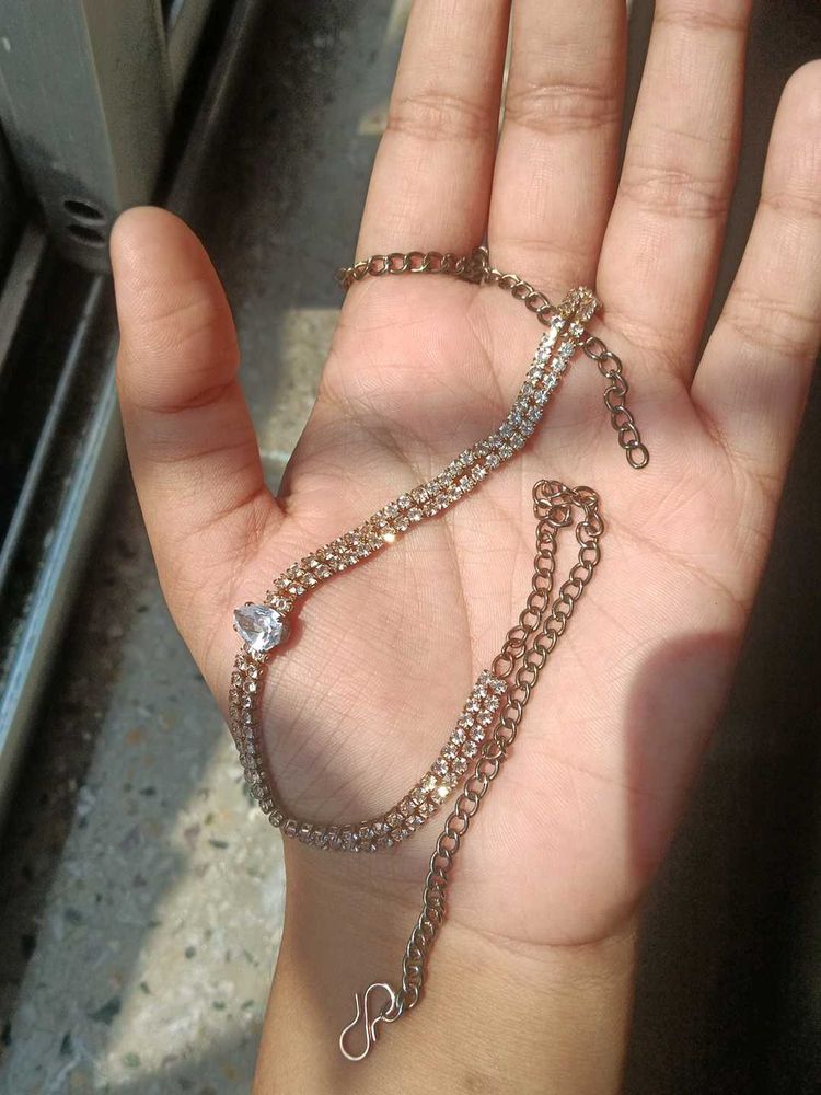 Sparkling Rhinestone Chain Necklace