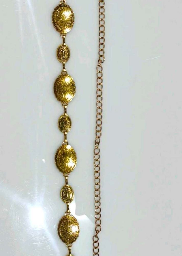 Vintage Boho Gold Tone Belt Chain