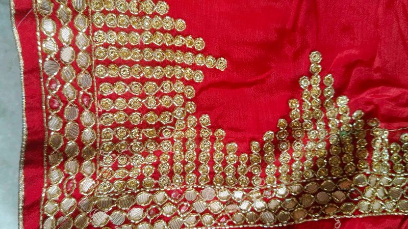 Red Embroidered Saree Border