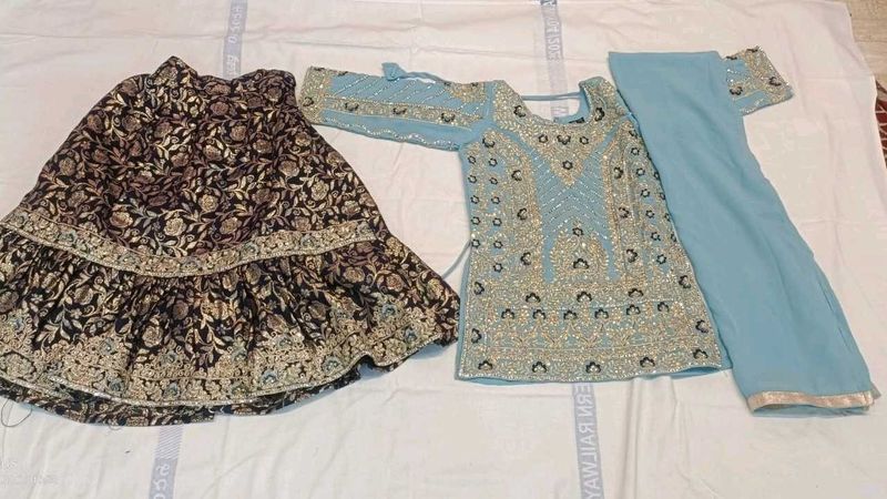 girls farshi shrara set