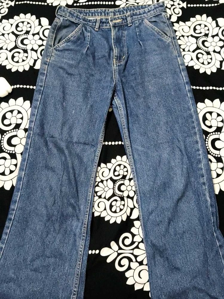 Classic Blue Wide Leg Jeans