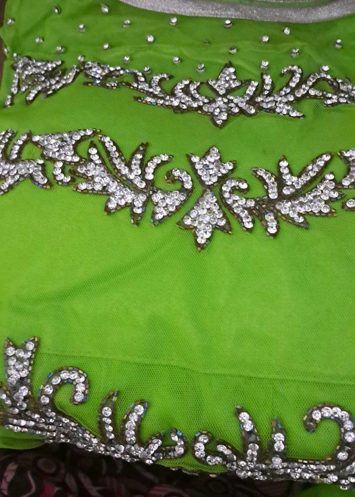 Sparkling Green Ethnic Fabric