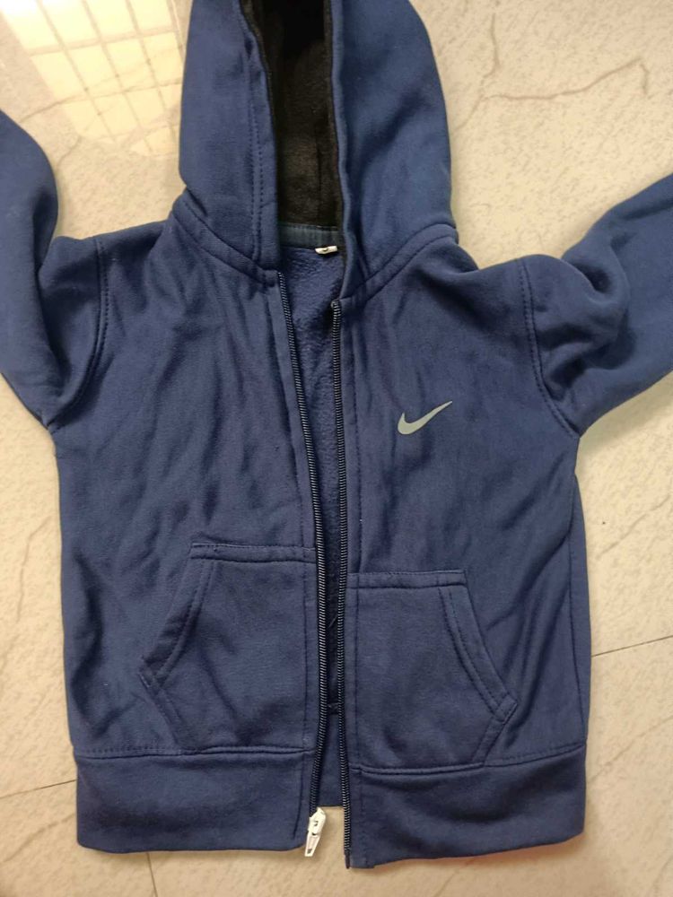 Nike Blue Zip-Up Hoodie