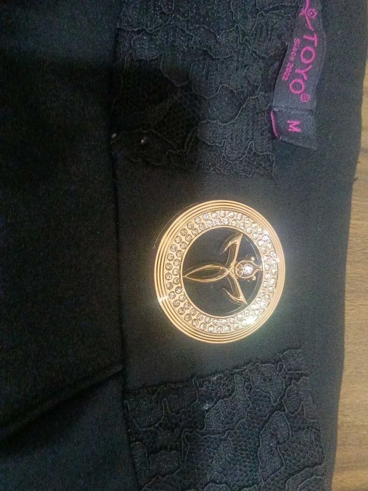 Classic Black Pants with Embellishment