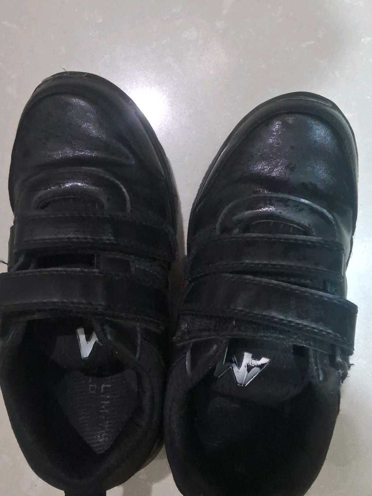 Black Hook and Loop Sneakers