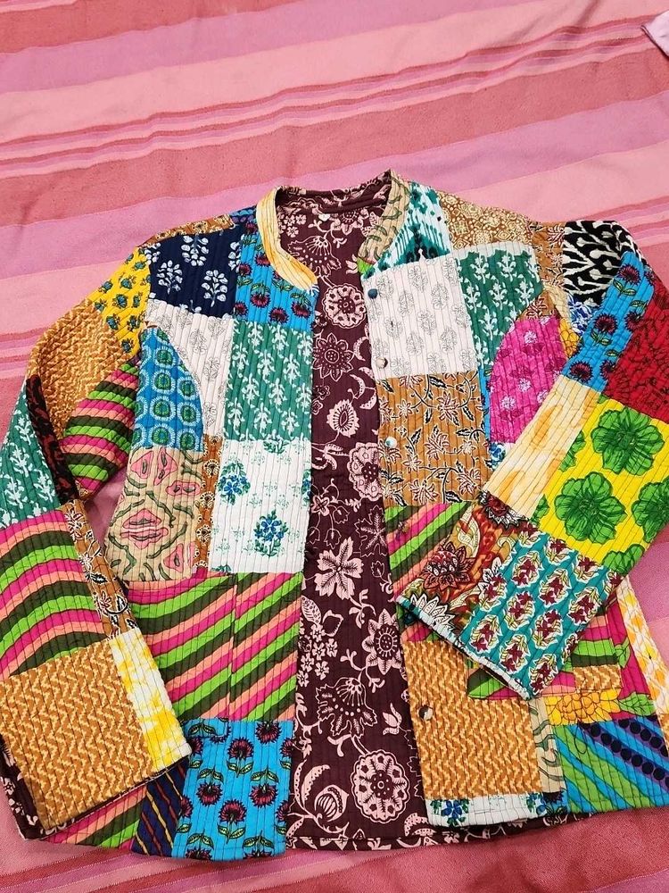 Patchwork Print Jacket