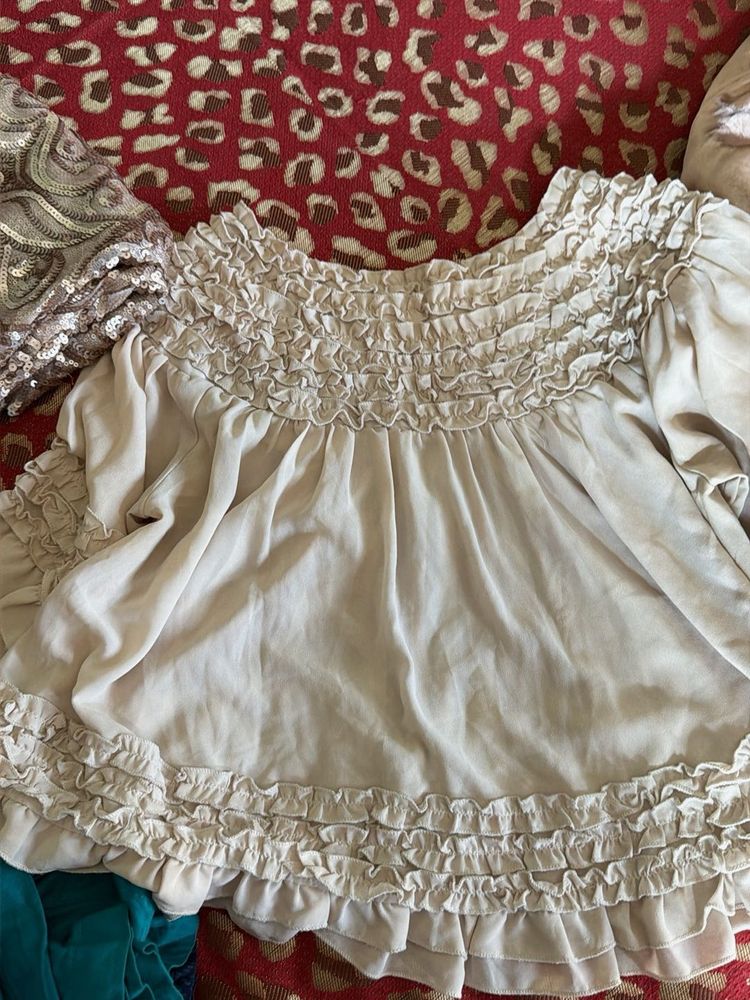 Boho Ruffle Off-Shoulder Top