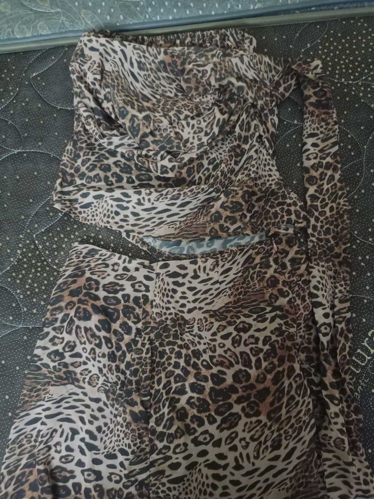 Leopard Print Two-Piece Set