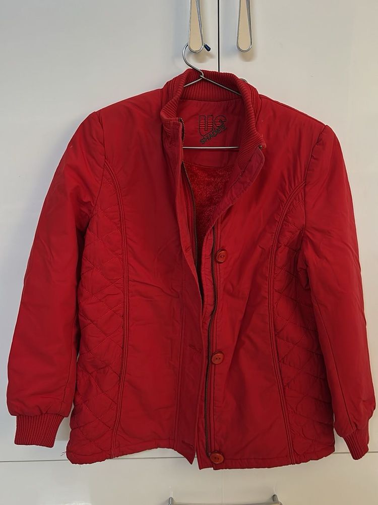Red Quilted Jacket