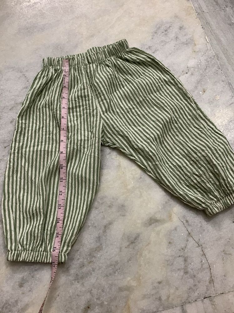 Striped Cotton Palazzo Pants