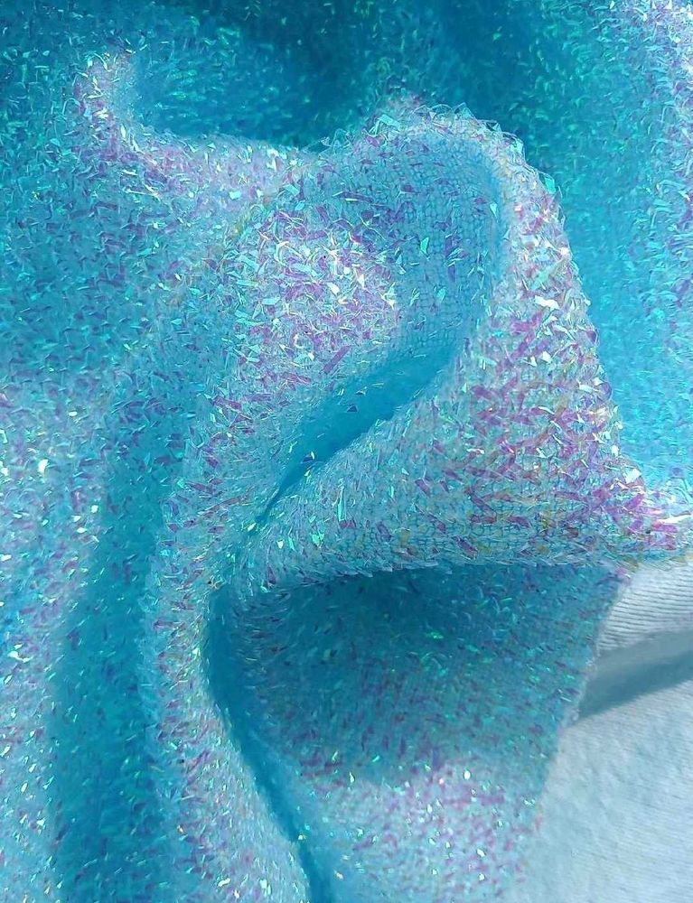 2 Mtr Sparkling Blue Fabric Piece