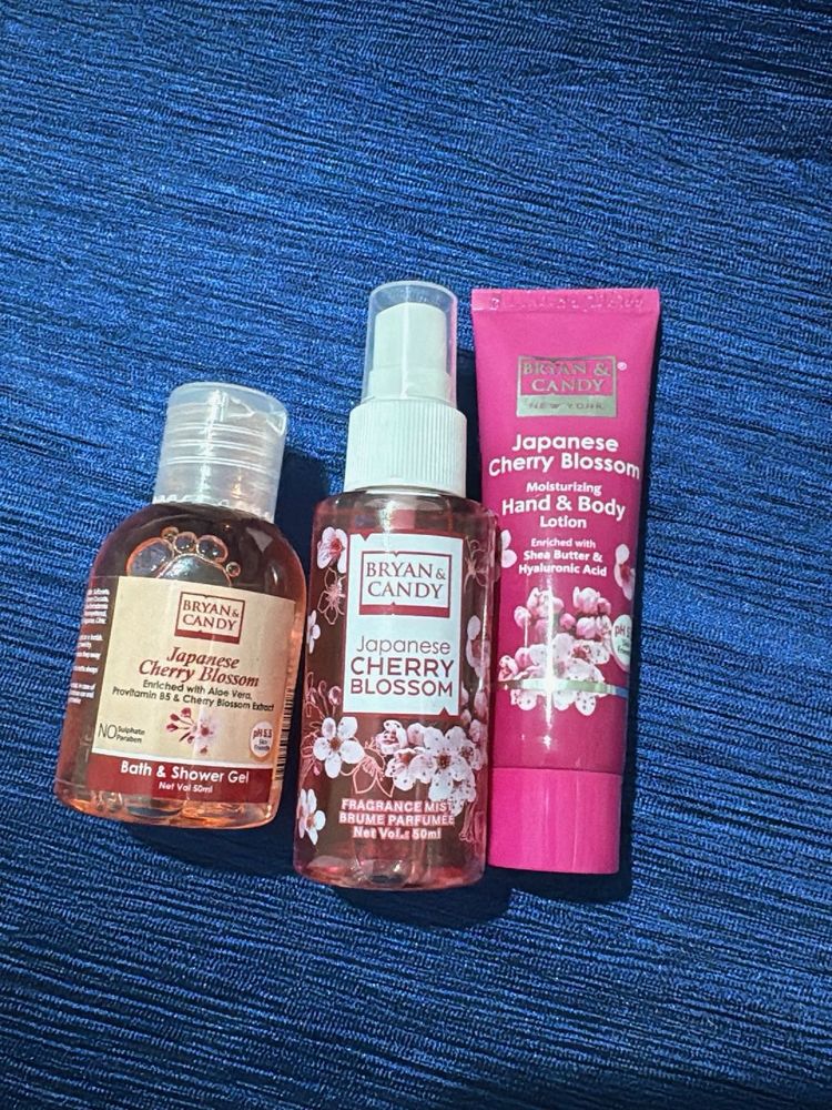 BRAYAN AND CANDY BATH SET CHERRY BLOSSOM