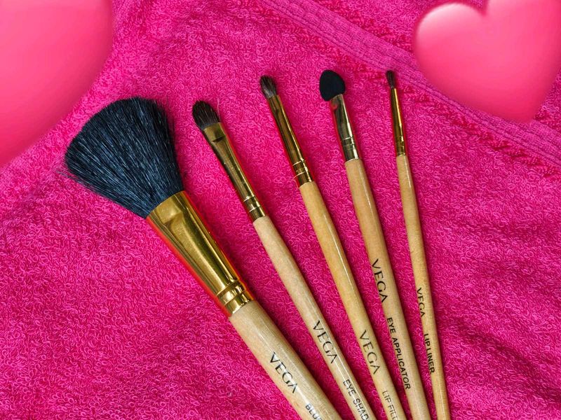 Vega Makeup Brush Set Of 5 🎀 (Negotiable)