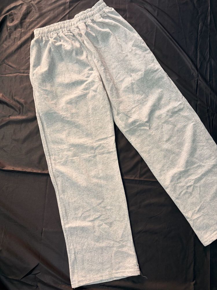 Grey Wide Leg Sweatpants